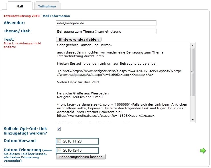 Mail mit Link Mail mit Link