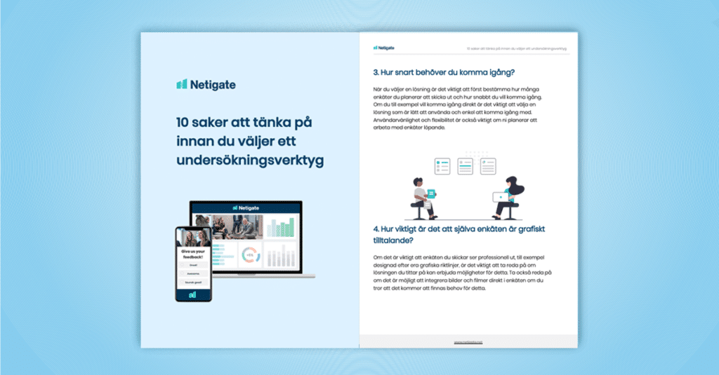 10 saker att tänka på innan du väljer ett undersökningsverktyg