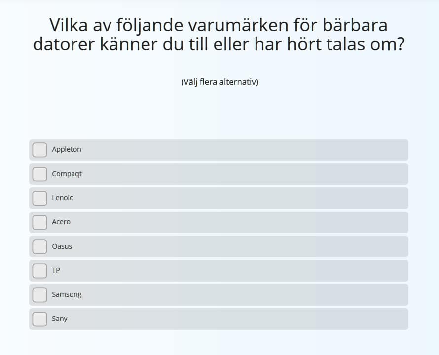 varumärkesundersökningsmall