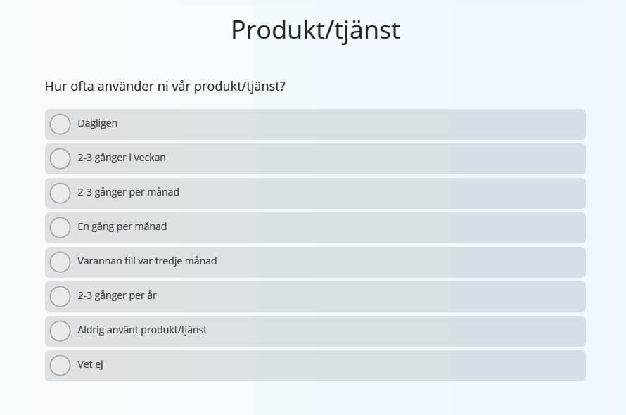 kundnöjdhet B2B mallen