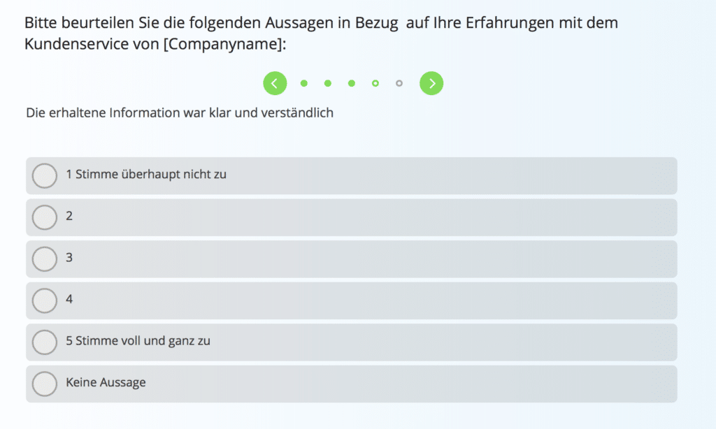 Kundenservice Fragebogen-Vorlage