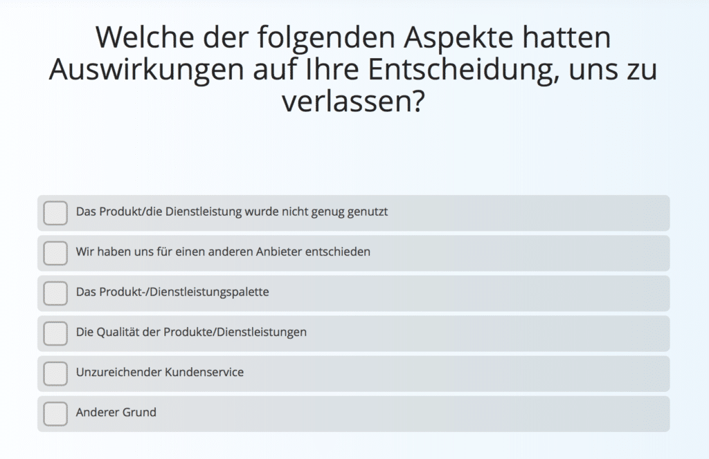 Fragebogen-Vorlage