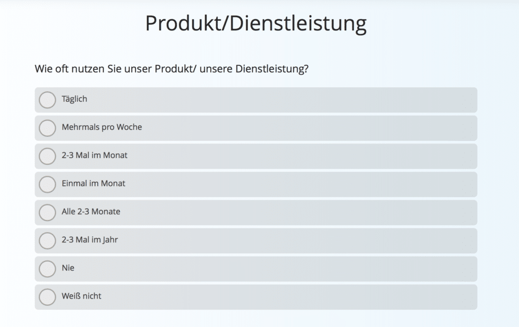 Fragebogen-Vorlage