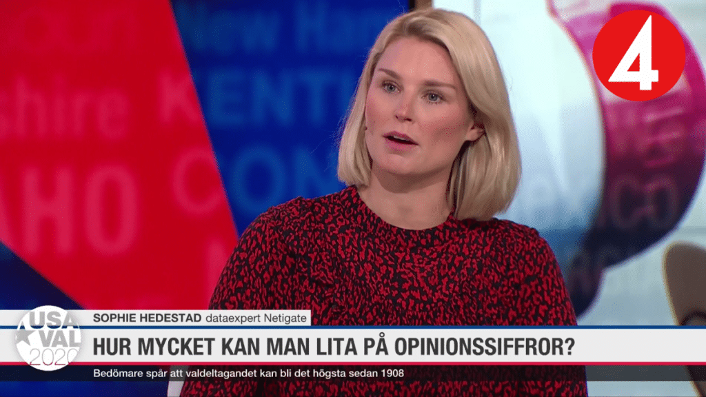 Netigate i TV4: Valet i USA – kan man lita på opinionsundersökningarna?