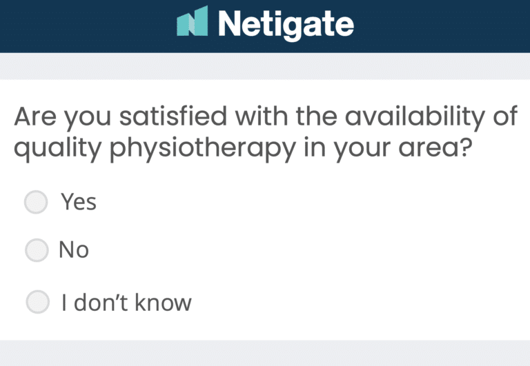 Healthcare opinion poll with Netigate