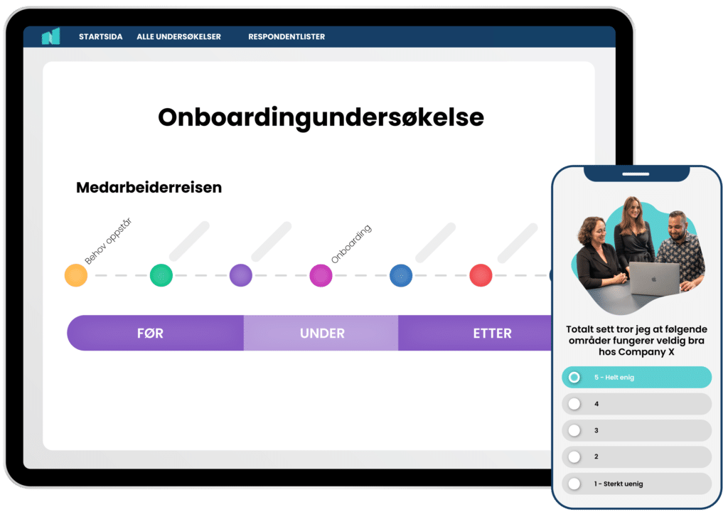 Gjennomføre undersøkelse om medarbeideronboarding med Netigates plattform