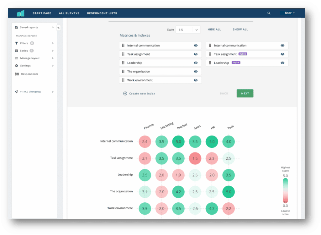 Netigate Segmented analysis_employee survey software